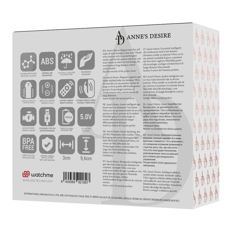 Anne's Desire Vibratore da Slip con Telecomando WatchMe Nero e Oro – immagine 13