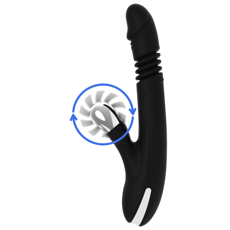 Black&Silver Bunny Rod Vibratore Rabbit Su e Giù – immagine 3