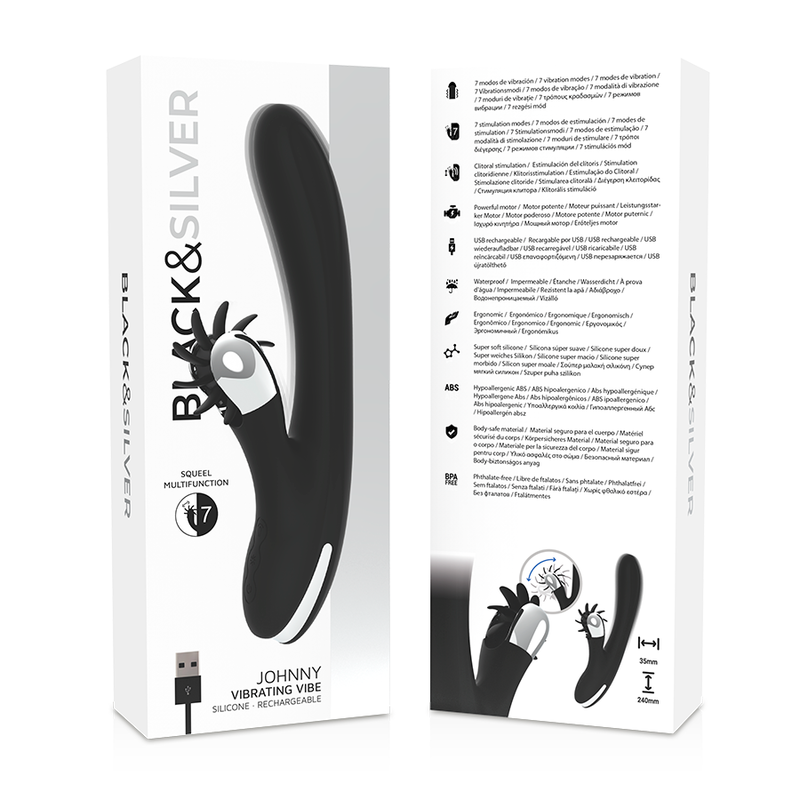 Black&Silver Bunny Johnny Vibratore Rabbit – immagine 8