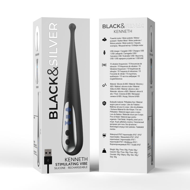 Black&Silver Kenneth Stimolatore Vibrante – immagine 6