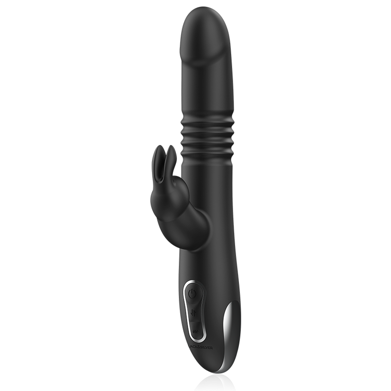 Black&Silver Kenji Vibratore Rabbit Su e Giù con Telecomando WatchMe – immagine 5