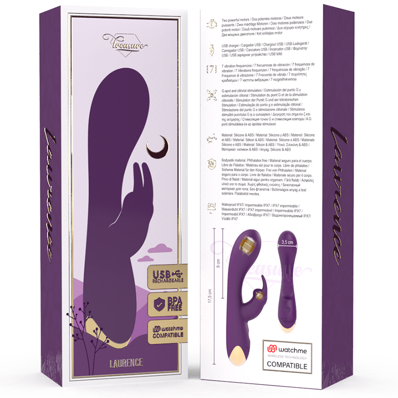 Treasure Laurence Vibratore Rabbit con Telecomando WatchMe – immagine 3