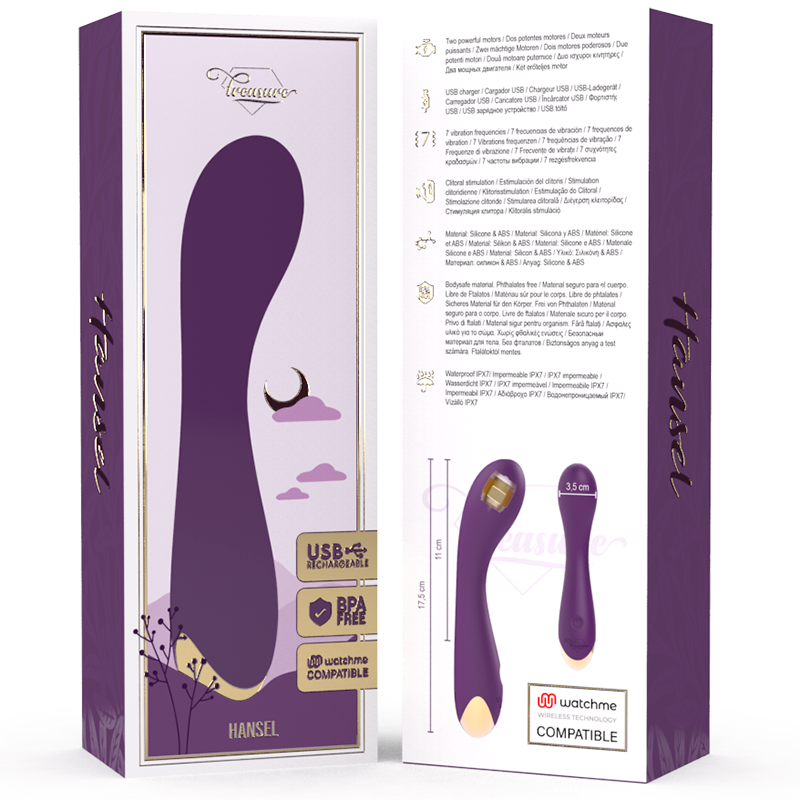 Treasure Hansel Vibratore Punto G con Telecomando WatchMe – immagine 2