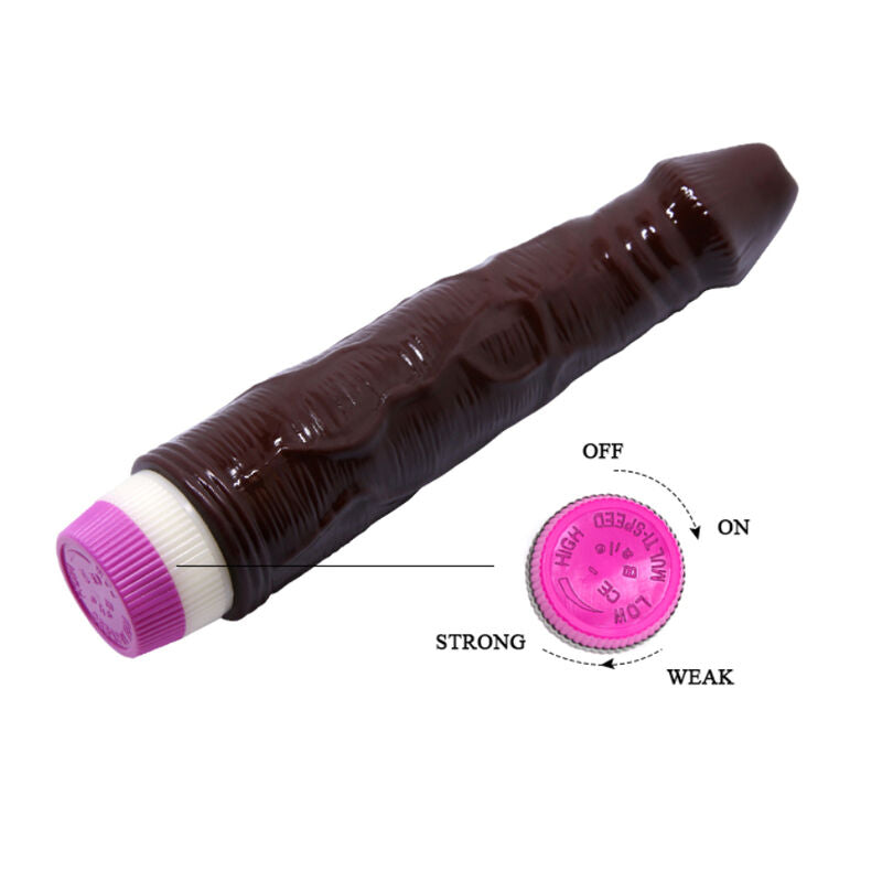 Baile Onde di Piacere Vibratore Realistico 23 cm Marrone – immagine 4