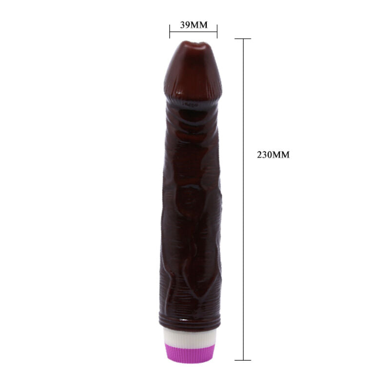 Baile Onde di Piacere Vibratore Realistico 23 cm Marrone – immagine 3