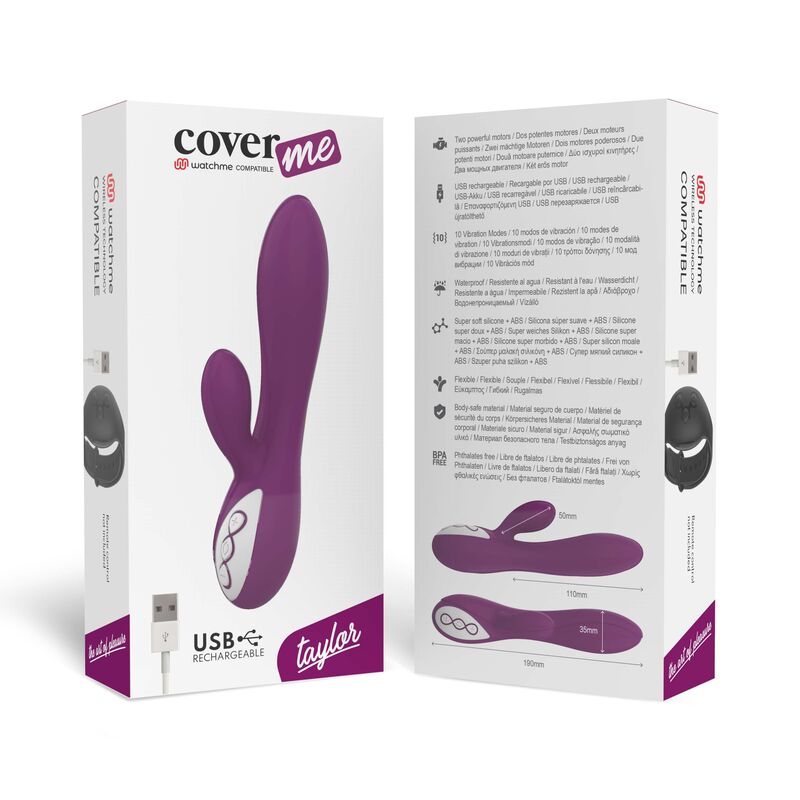 Coverme Taylor Vibratore Rabbit con Telecomando WatchMe – immagine 6