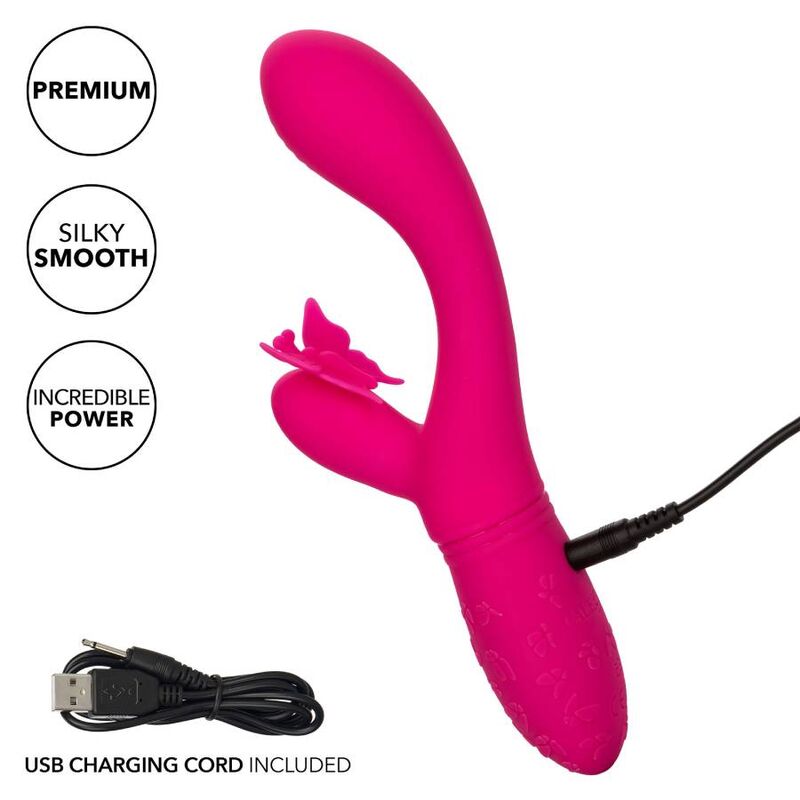 CalExotics Butterfly Kiss Flutter Vibratore Rabbit Rosa – immagine 4
