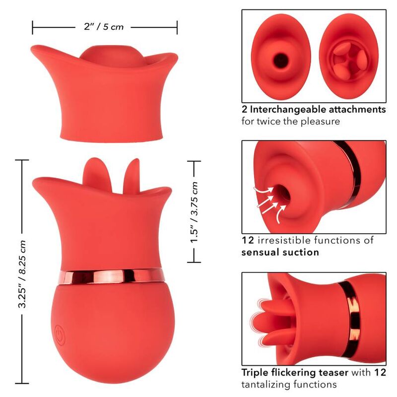 CalExotics French Kiss Suck & Play Set Stimolatore Intercambiabile – immagine 3