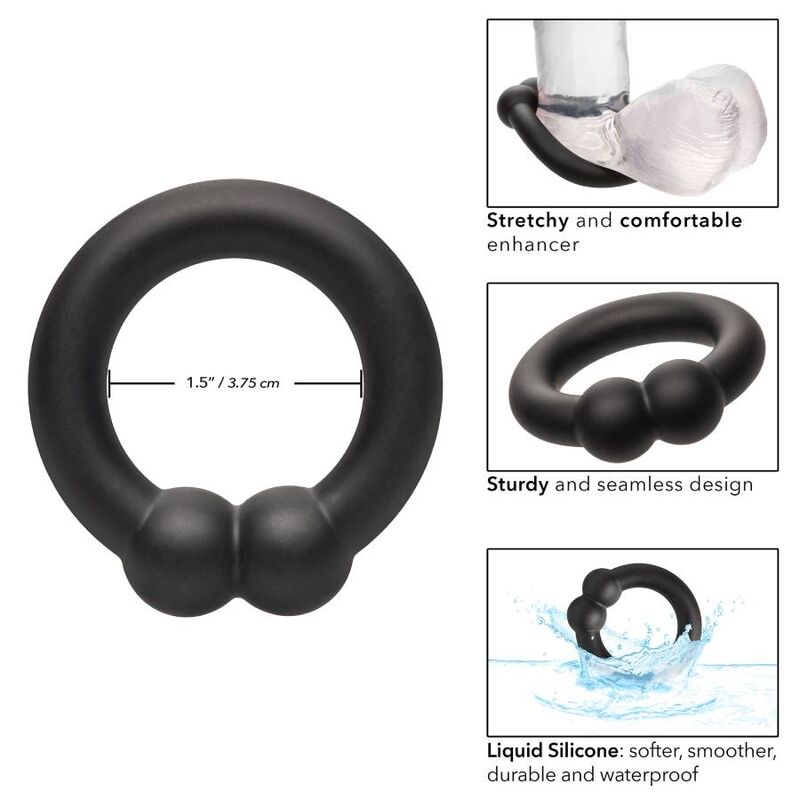 CalExotics Alpha Muscle Anello in Silicone Liquido Nero – immagine 4