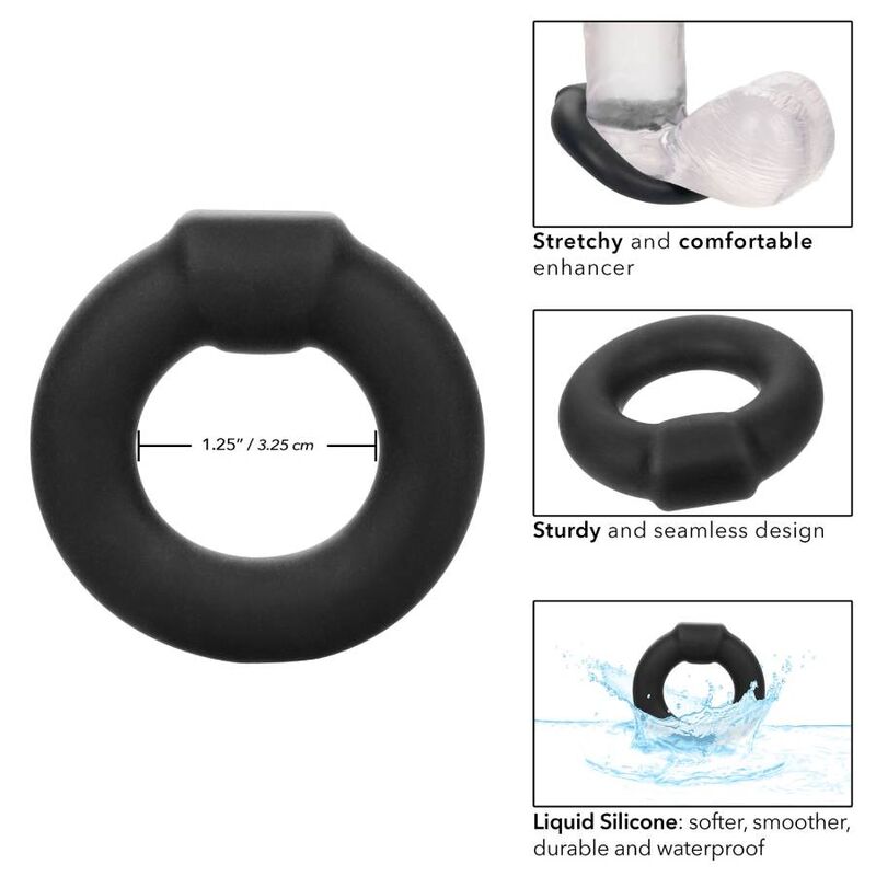 CalExotics Alpha Optimum Anello in Silicone Liquido Nero – immagine 3