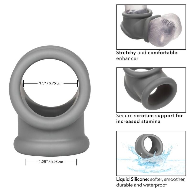 CalExotics Alpha Precision Anello in Silicone Liquido Grigio – immagine 3