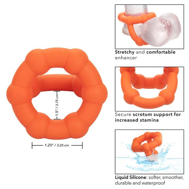 CalExotics Alpha All Star Anello in Silicone Liquido Arancione – immagine 3