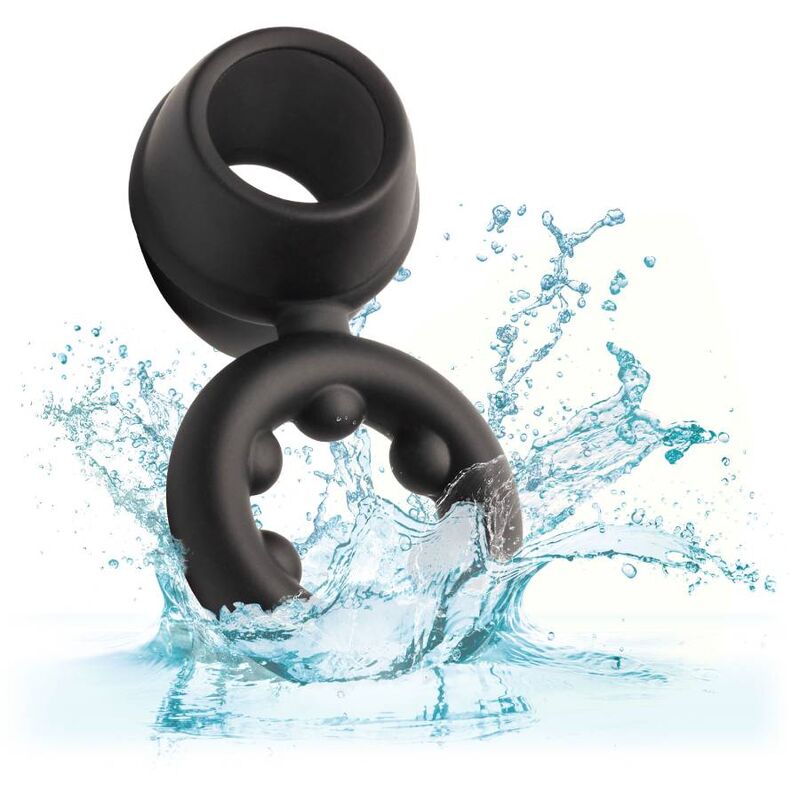 CalExotics Alpha Dual Magnum Anello in Silicone Liquido Nero – immagine 4
