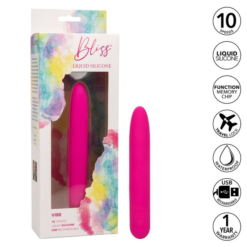 CalExotics Bliss Vibratore in Silicone Liquido Rosa – immagine 3