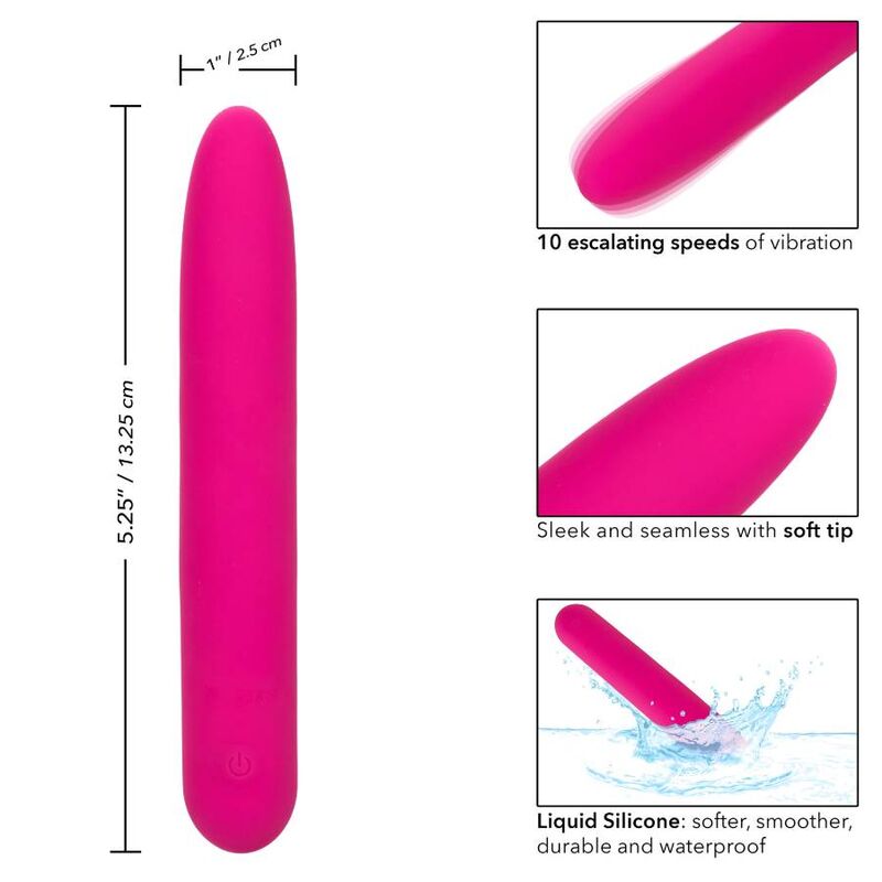 CalExotics Bliss Vibratore in Silicone Liquido Rosa – immagine 4