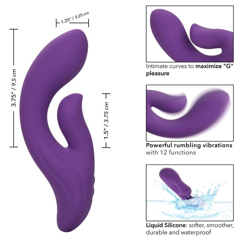 CalExotics Stella Dual Pleaser Vibratore Punto G e Clitoride Viola – immagine 3