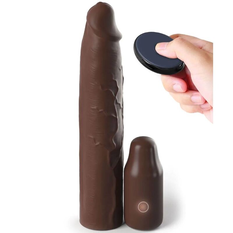Fantasy X-Tensions Elite Guaina Estensore Vibrante 9" +3" con Telecomando Marrone – immagine 2