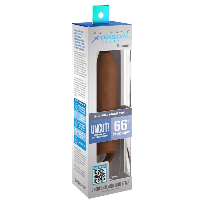 Fantasy X-Tensions Elite Guaina Non Circoncisa 7" con Cinturino Caramello