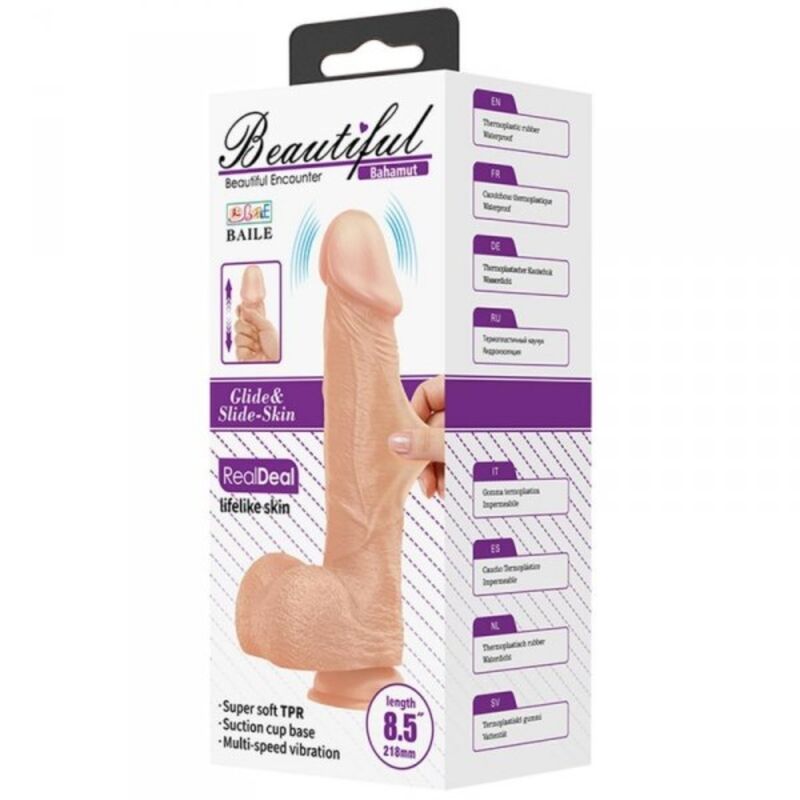 Baile Bellissimo Incontro Bahamut Vibratore Realistico 21,8 cm con Ventosa – immagine 7