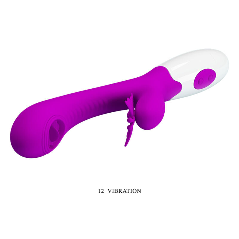 Pretty Love Moth Vibratore Rabbit con Lingua e Farfalla Lilla – immagine 4