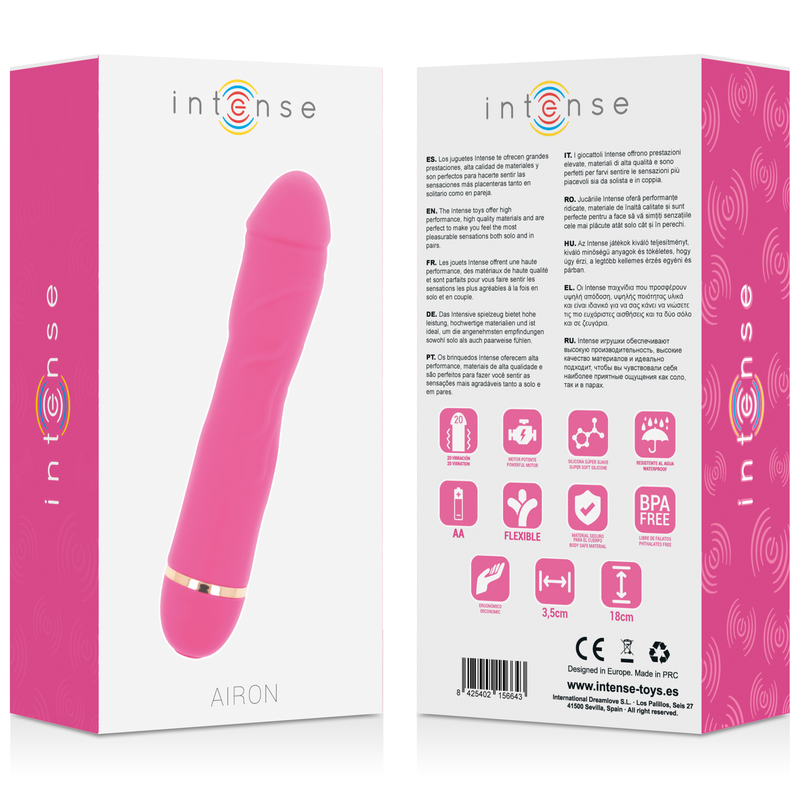 Intense Airon Vibratore in Silicone 20 Velocità Rosa – immagine 6