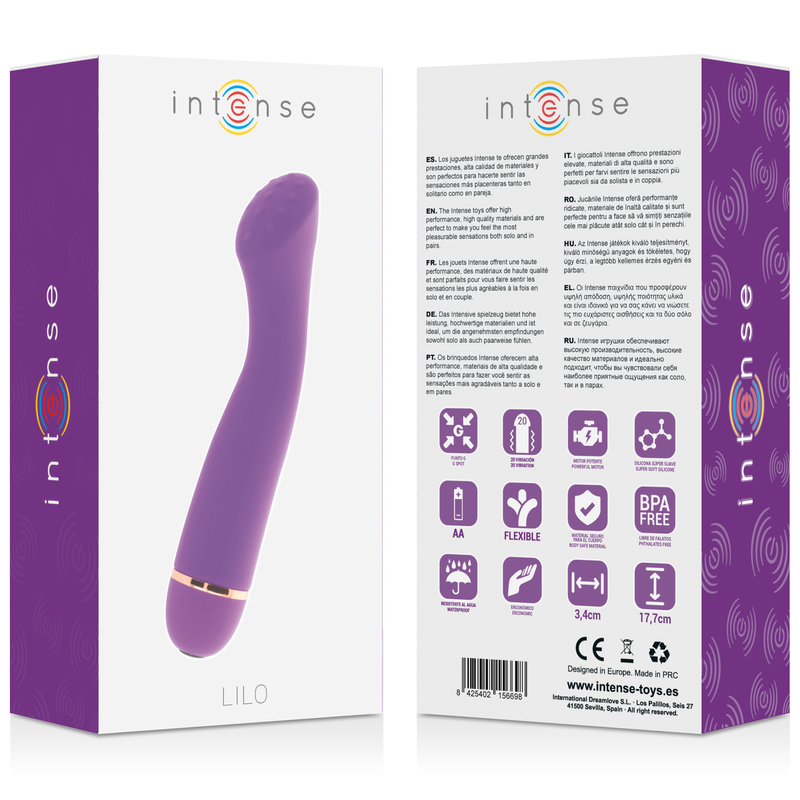 Intense Lilo Vibratore in Silicone 20 Velocità Lilla – immagine 5