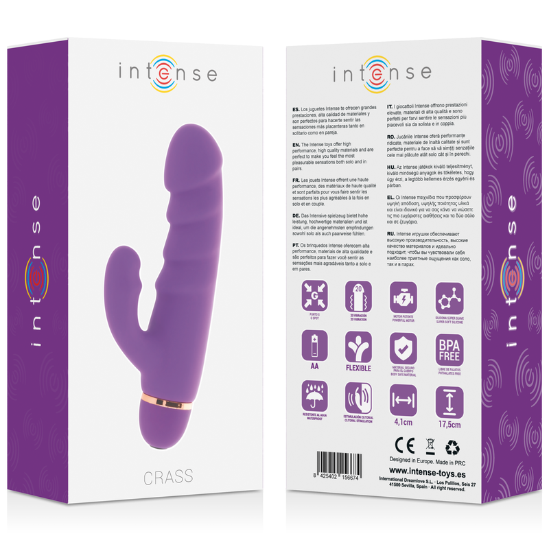 Intense Crass Vibratore in Silicone 20 Velocità Lilla – immagine 6