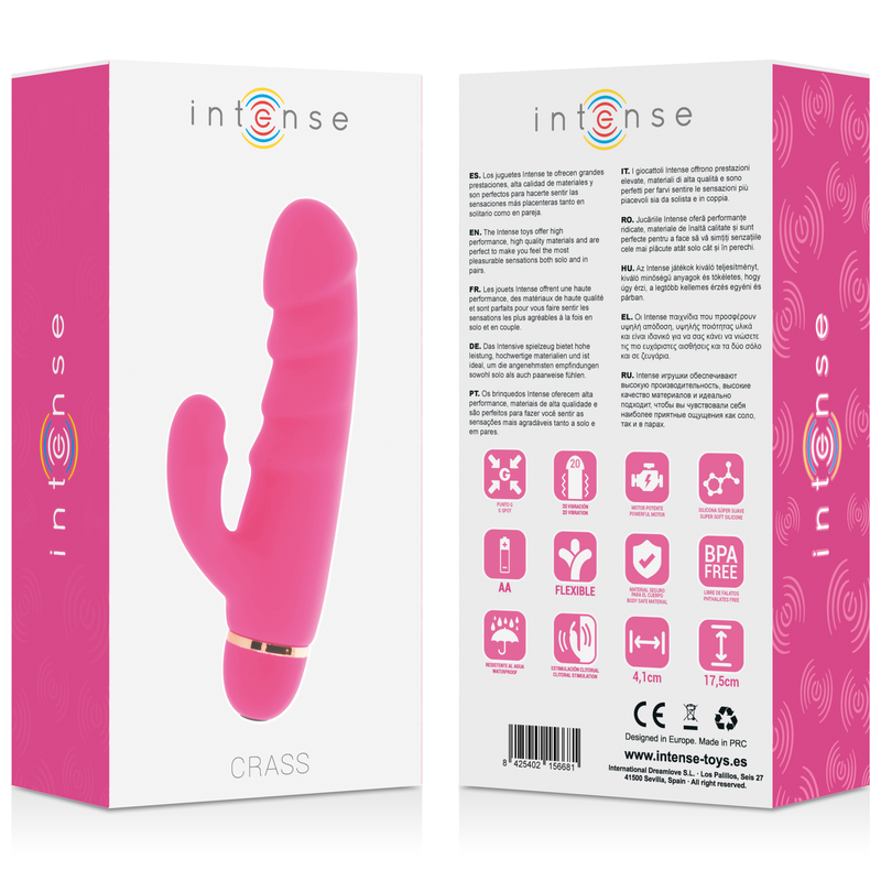 Intense Crass Vibratore in Silicone 20 Velocità Rosa – immagine 6