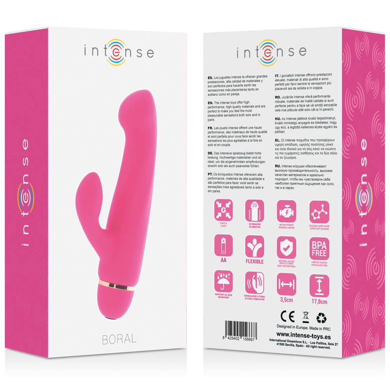 Intense Boral Vibratore in Silicone 20 Velocità Rosa – immagine 5