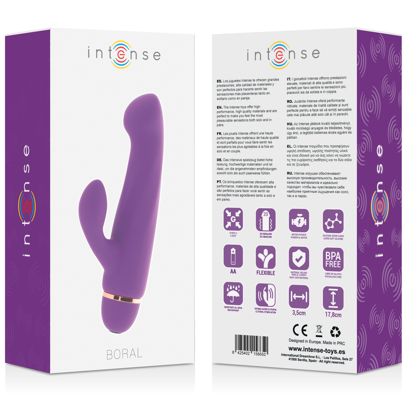 Intense Boral Vibratore in Silicone 20 Velocità Lilla – immagine 4