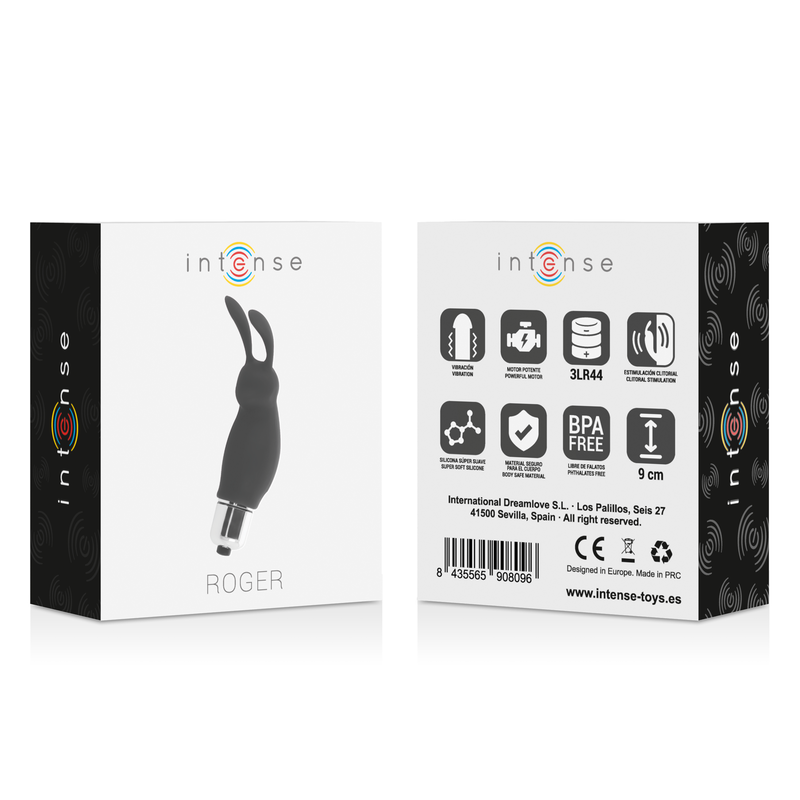 Intense Roger Mini Coniglio Vibrante Nero – immagine 4