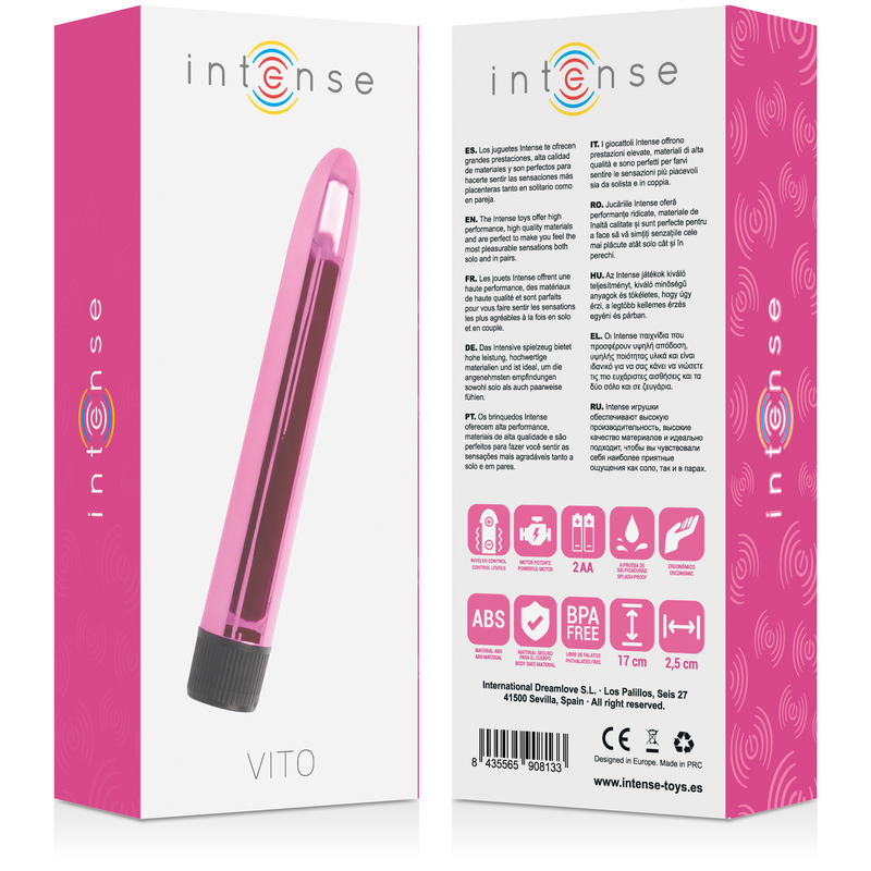 Intense Vito Vibratore Classico 17 cm Rosa – immagine 4