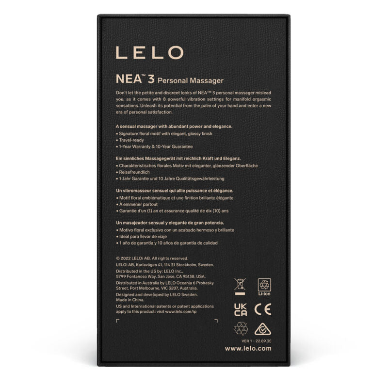LELO Nea 3 Mini Massaggiatore Personale Nero – immagine 5