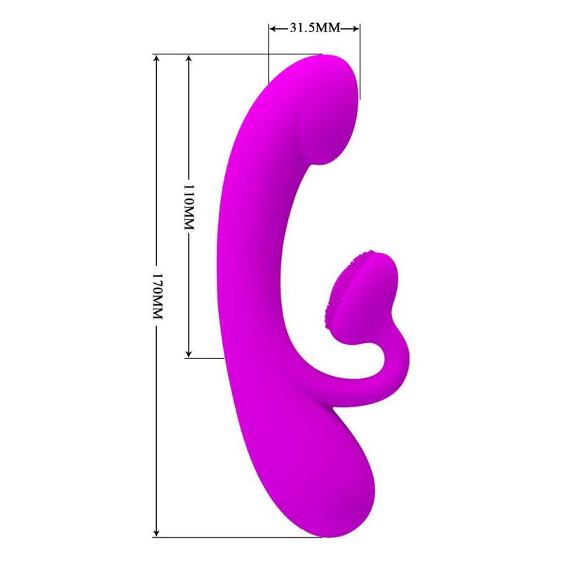 Pretty Love Sincere Vibratore Rabbit con Setole Clitoridee Viola – immagine 5