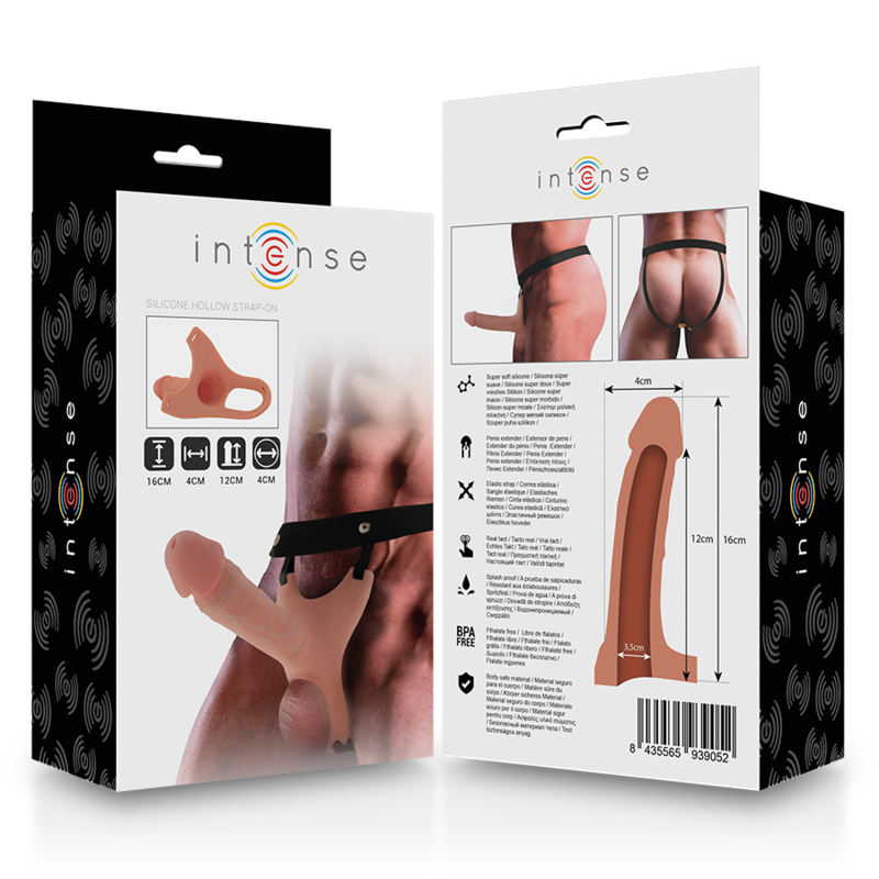Intense Imbracatura Cava con Dildo in Silicone 16 × 3,5 cm – immagine 8