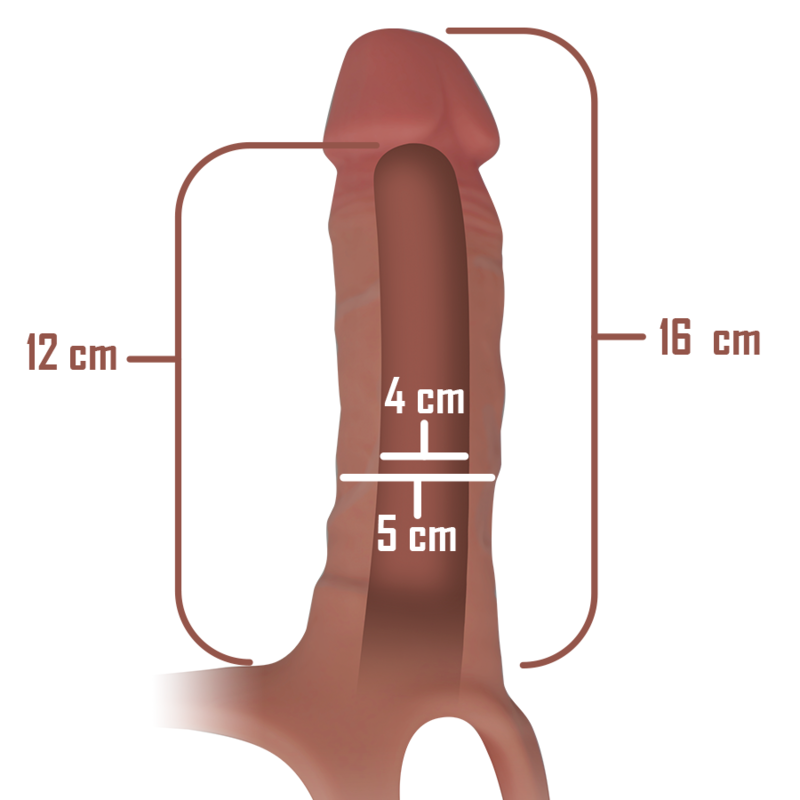 Intense Imbracatura Cava con Dildo in Silicone 16 × 3,5 cm – immagine 4