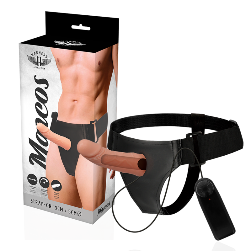 Harness Attraction Marcos Strap-On Cavo Vibrante 15 cm