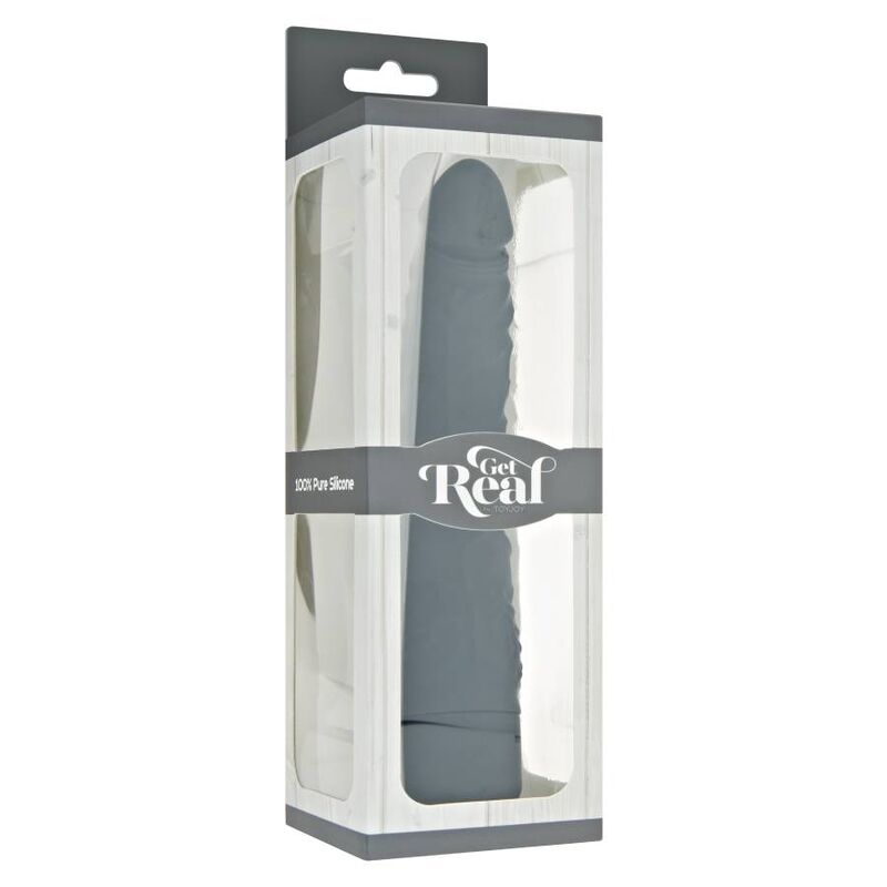 Get Real Classic Slim Vibratore Realistico in Silicone Nero – immagine 3