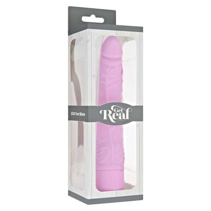 Get Real Classic Slim Vibratore Realistico in Silicone Rosa – immagine 3