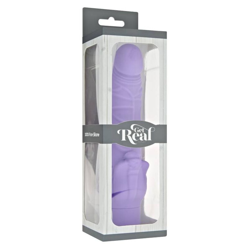 Get Real Classic Stim Vibratore Realistico con Stimolatore Clitoride Viola – immagine 3