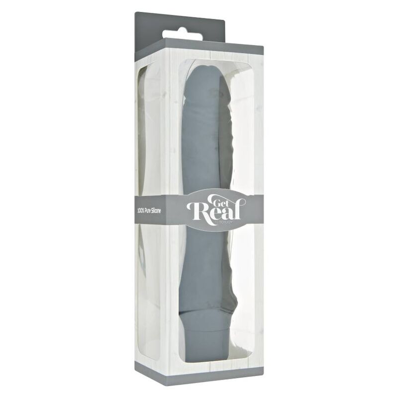 Get Real Classic Large Vibratore Grande in Silicone Nero 25 cm – immagine 3