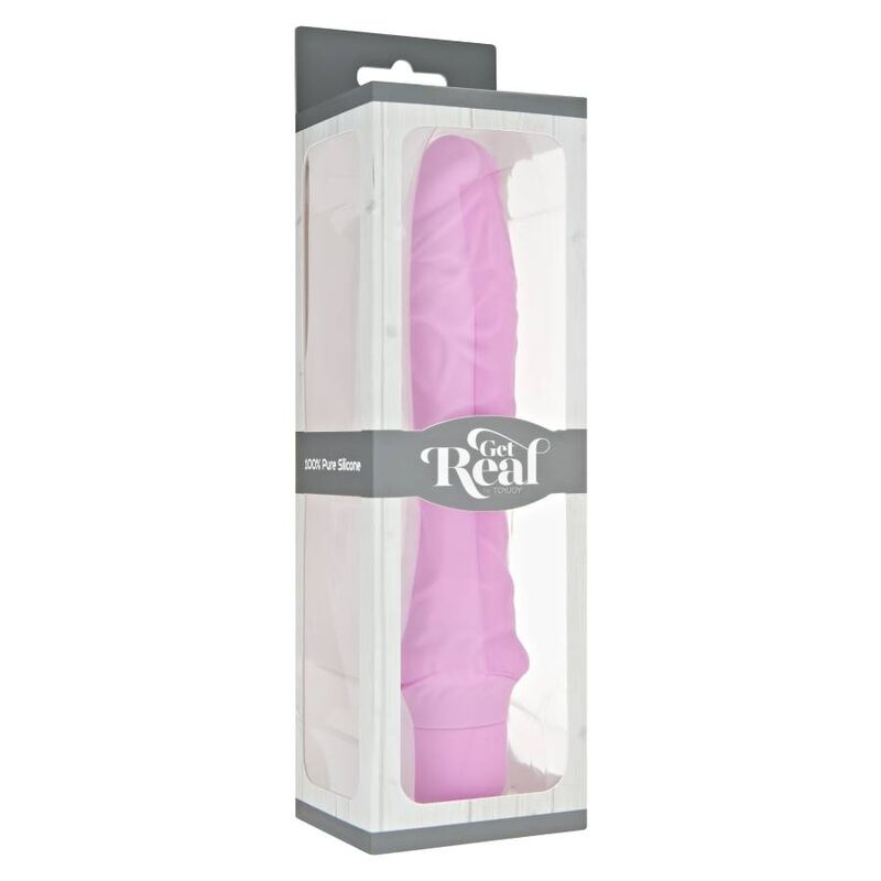 Get Real Classic Large Vibratore Grande in Silicone Rosa 25 cm – immagine 3
