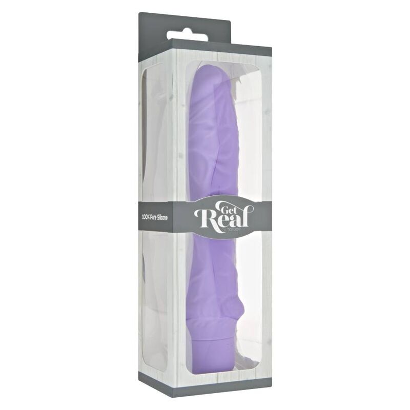 Get Real Classic Large Vibratore Grande in Silicone Viola 25 cm – immagine 3