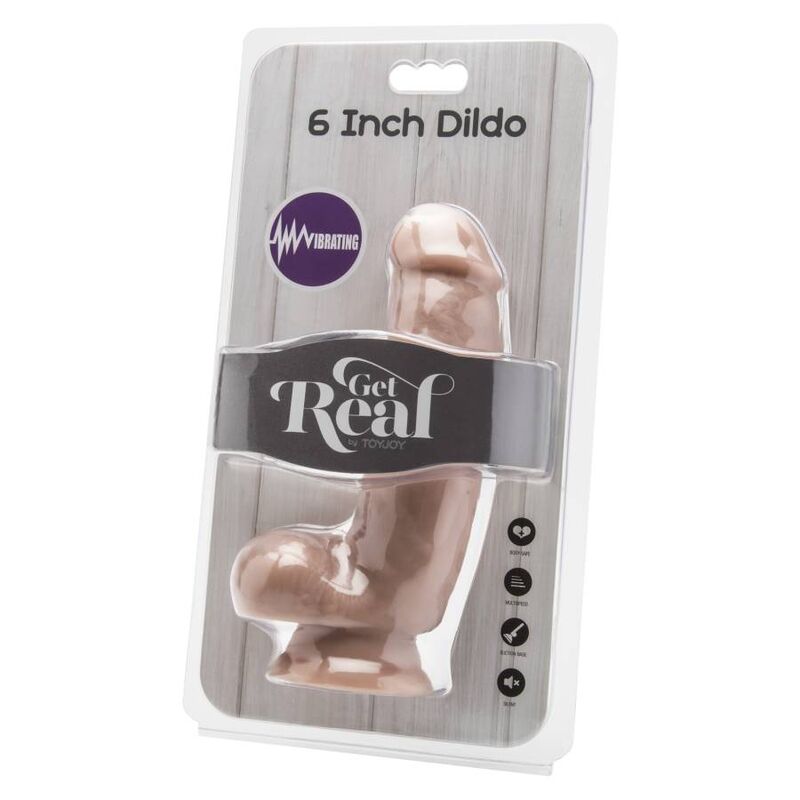 Get Real Dildo Realistico Vibrante con Testicoli e Telecomando a Filo 12 cm – immagine 2