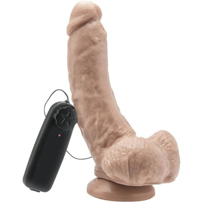 Get Real Dildo Realistico Vibrante con Testicoli e Telecomando a Filo 20,5 cm