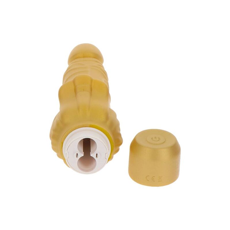Get Real Gold Dicker Stim Vibratore Realistico Oro con Stimolatore Clitoride – immagine 7