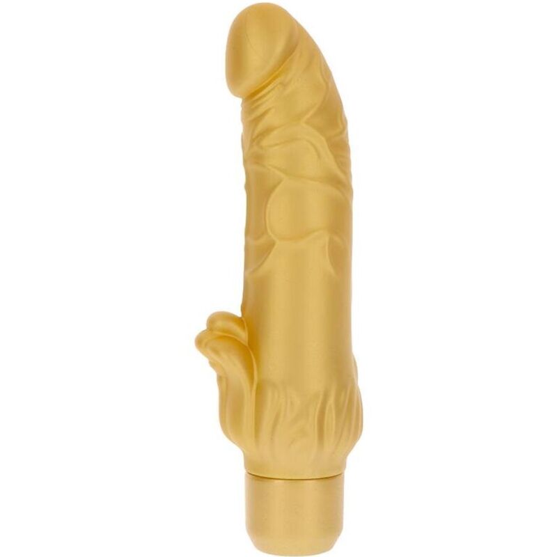 Get Real Gold Dicker Stim Vibratore Realistico Oro con Stimolatore Clitoride