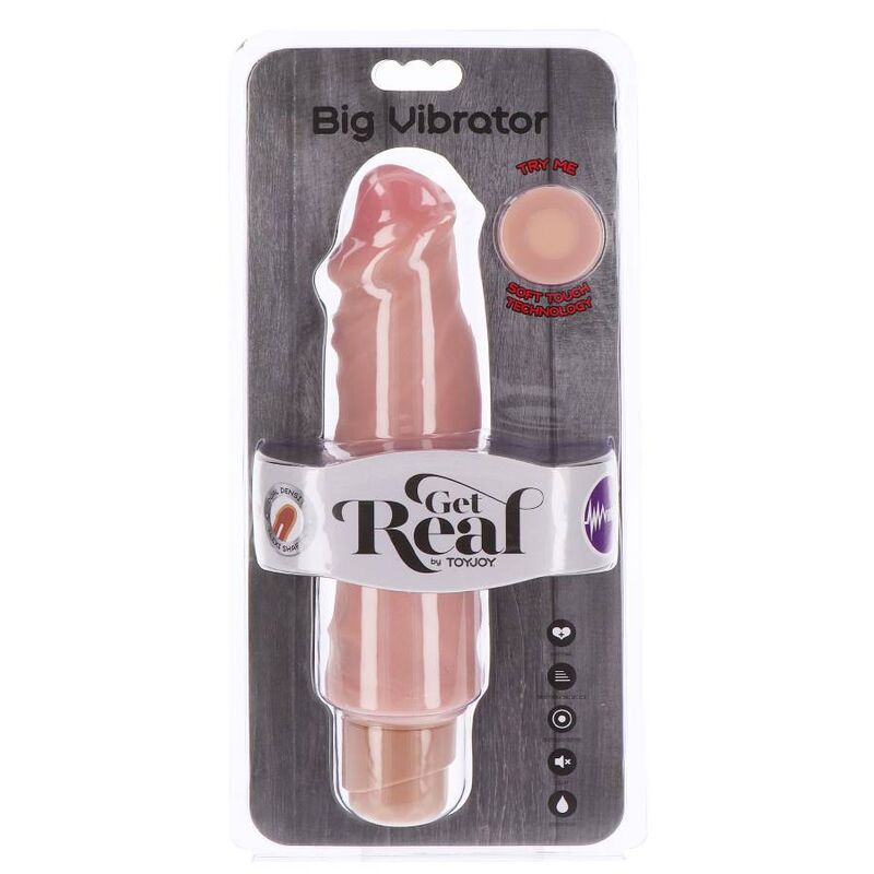 Get Real Vibratore Grande Realistico Doppia Densità 20,5 cm Carne – immagine 4