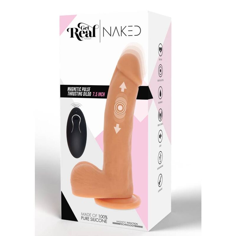Get Real Naked Dildo Pulse a Spinta Magnetica con Ventosa – immagine 6