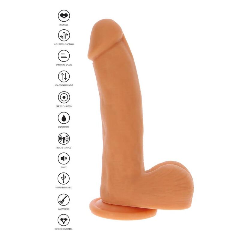 Get Real Naked Dildo Pulse a Spinta Magnetica con Ventosa – immagine 4